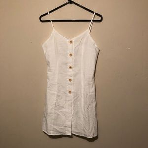 Button up white dress